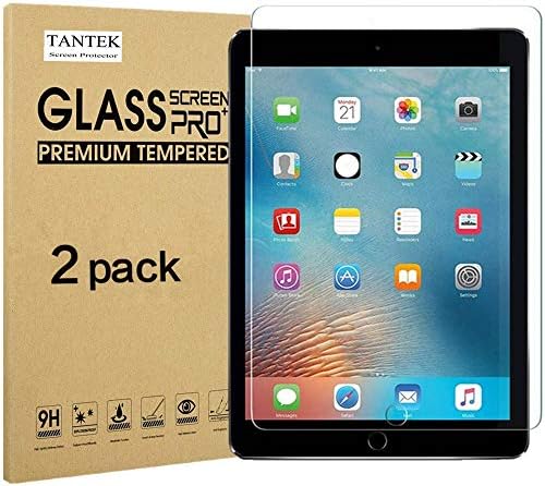 Tantek [מגן מסך דו-חבילות תואם לסרט זכוכית מחוסמת של iPad Pro 10.5 אינץ